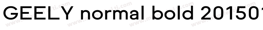 GEELY normal bold 20150114字体转换